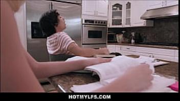 Big tits milf step mom seduces teen daughters young boyfriend