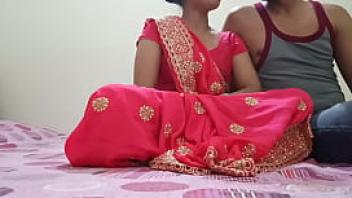 Indian desi newly married hot bhabhi was fucking on dogy style position with devar in clear hindi audio
